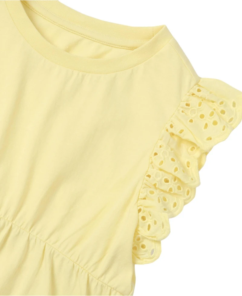 Lands' End Girls Short Sleeve Peplum Top