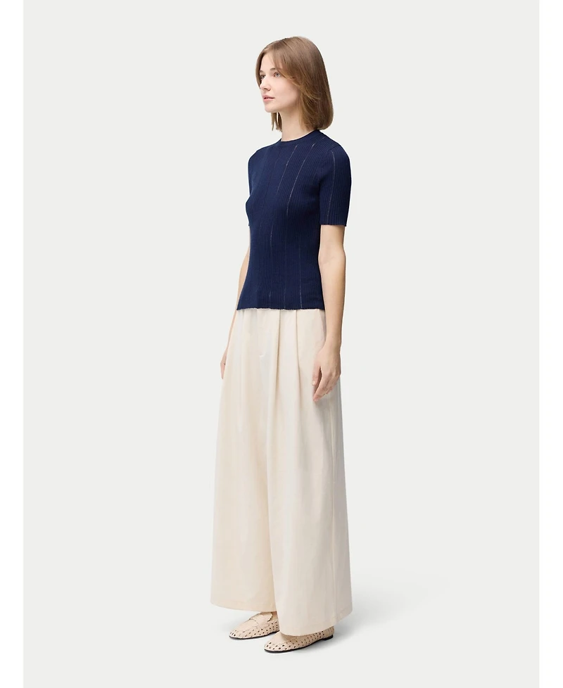 Gobi Cashmere Women's Ajour-Knit Silk Top