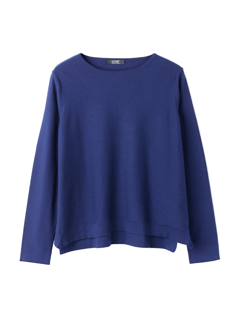 Gobi Cashmere Women's Boatneck Cotton Silk Cashmere Blend Sweater