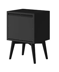 Sturdy Two-Drawer Solid Wood Nightstand for Bedside Essentials