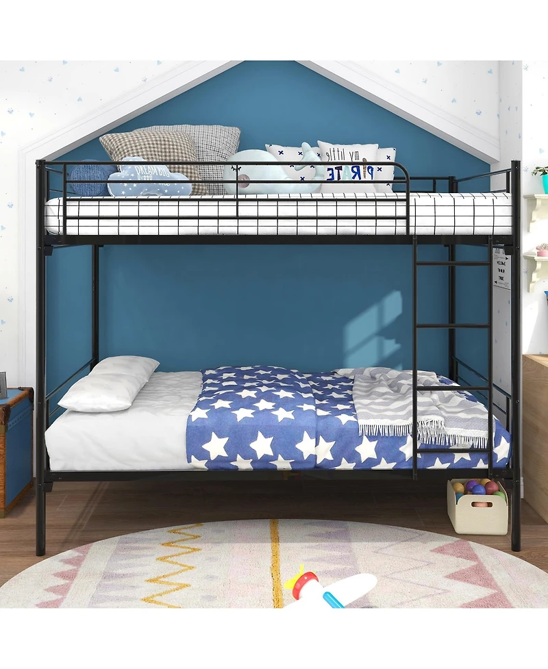 Space-Saving Heavy Duty Metal Bunk Bed for Teens and Adults with Secure Structure