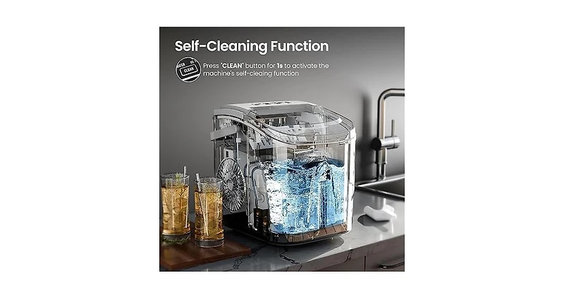 Zafro Countertop Ice Maker with Handle, Produces