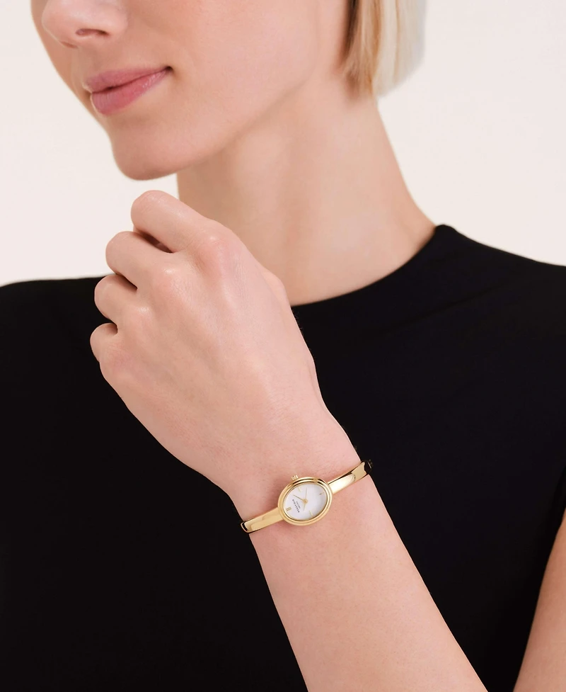 Rosefield Bangle Women' Gold tone Stainless Steel Bracelet Watch 23.5mm
