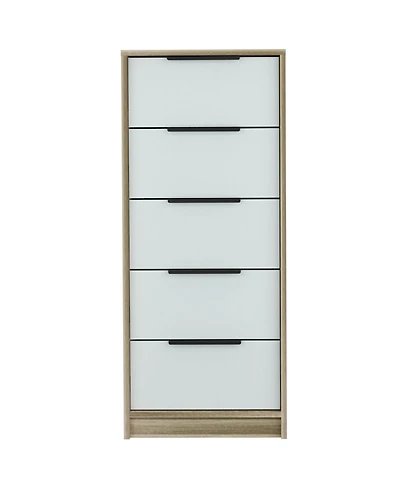 Five-Drawer Chest for Bedroom Storage and Clothes Organization
