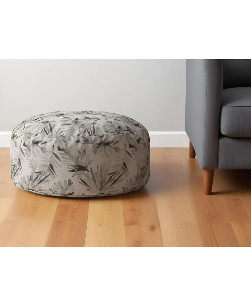 Cotton Round Floral Pouf Ottoman – Cozy and Decorative