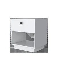 20" Black One Drawer Nightstand With Integrated Tech