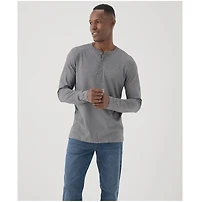 Pact Men's Organic Cotton Softspun Long Sleeve Henley