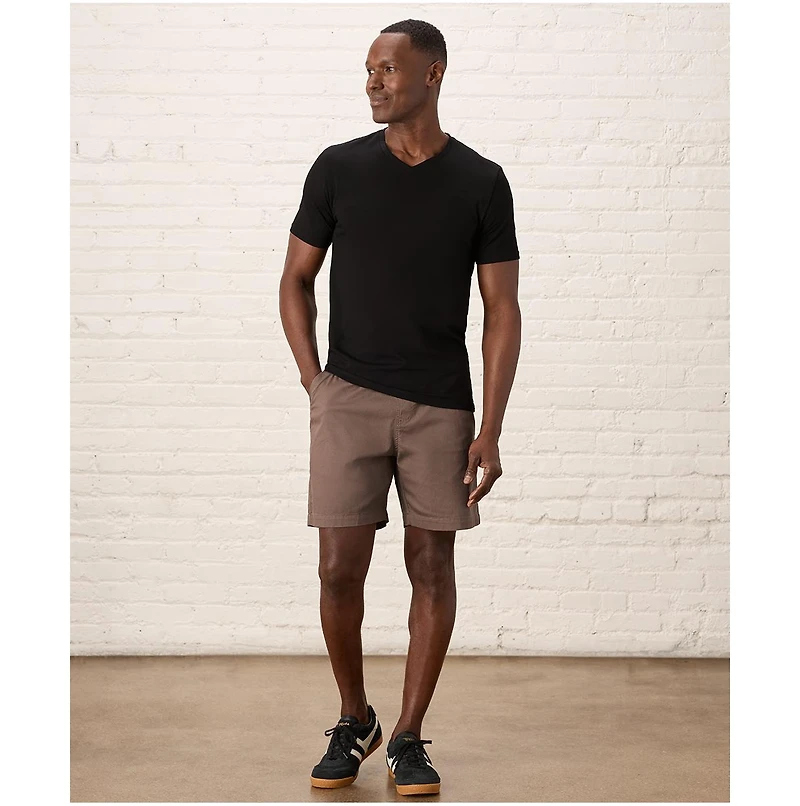 Pact Men's Organic Cotton Luxe Stretch Jersey Slim V-Neck Tee