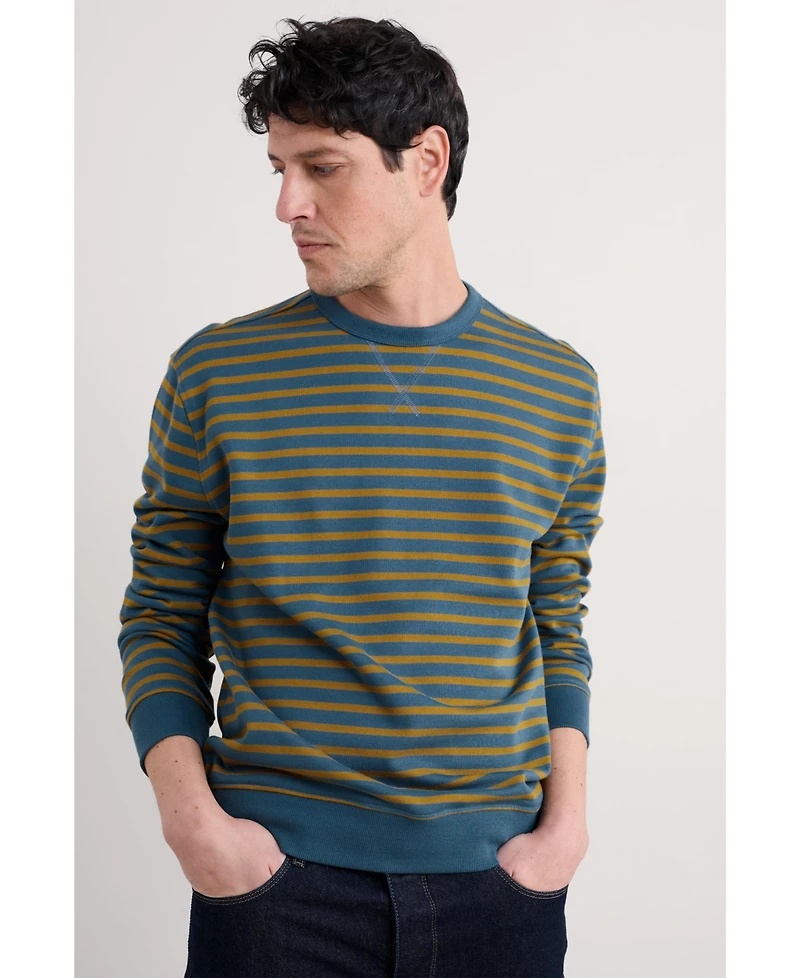 Seasalt Cornwall Men's Bolitho Striped Sweatshirt