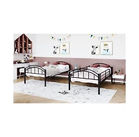 Heavy Duty Metal Bunk Bed with Noise-Free Design for Small Spaces