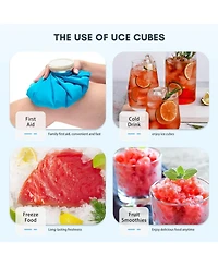 Zafro Portable Ice Maker, 26.5 lbs/day, Self-Cleaning, 9 Cubes 6-9 mins, Double Handle, 2 Sizes Bullet Ice, Includes Scoop & Basket, Perfect fo