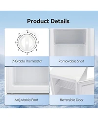 Zafro 1.1 Cu. Ft. Small Upright Freezer – This compact mini freezer features removable shelves, an adjustable thermostat, and a reversible door