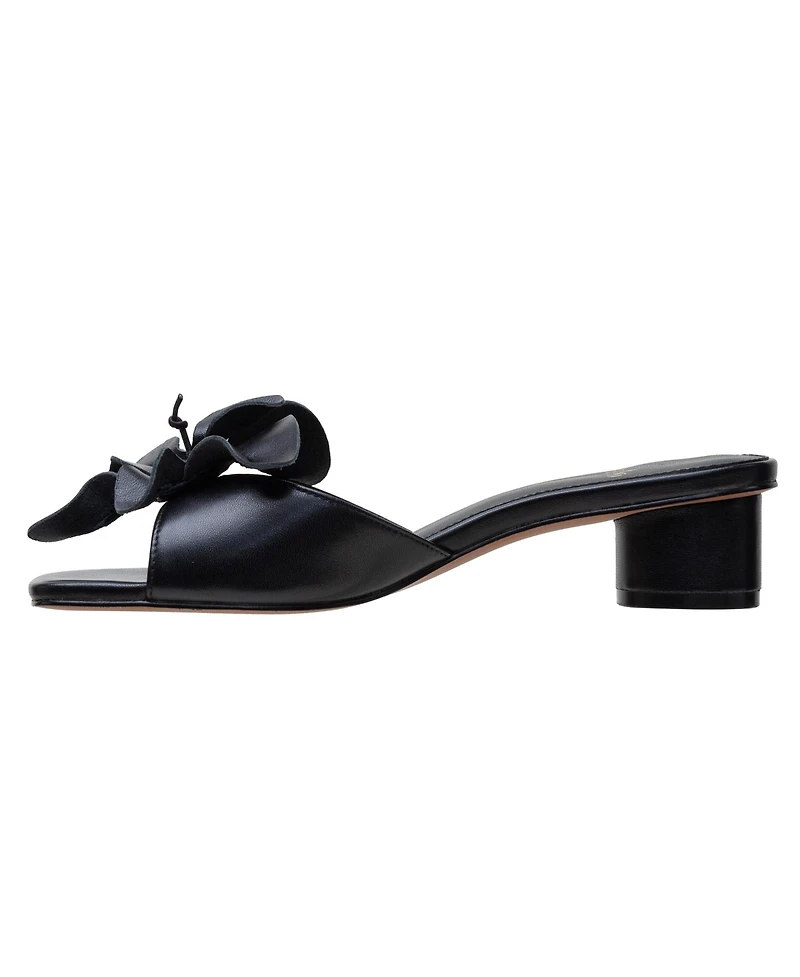 Linea Paolo Idalia | Flower Embellished Nappa Leather Slides