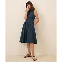 Pact Women's Organic Cotton Sunset Lightweight Cotton Sleeveless Shirtdress