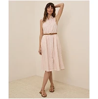 Pact Women's Organic Cotton Sunset Lightweight Cotton Sleeveless Shirtdress