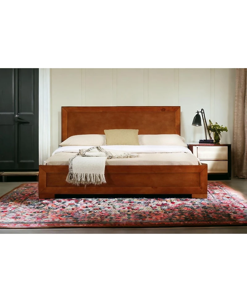 Bed Frame Solid and Manufactured Wood – Durable Construction