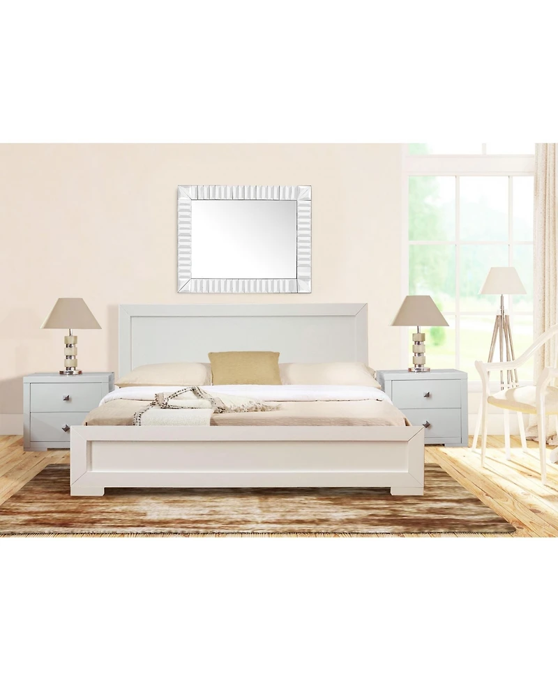 Bed Frame Solid and Manufactured Wood – Durable Construction