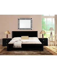 Bed Frame Solid and Manufactured Wood – Durable Construction