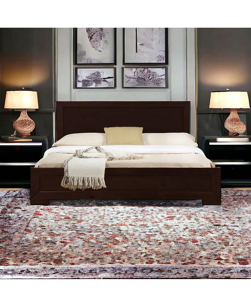 Bed Frame in Solid and Manufactured Wood – Durable Construction