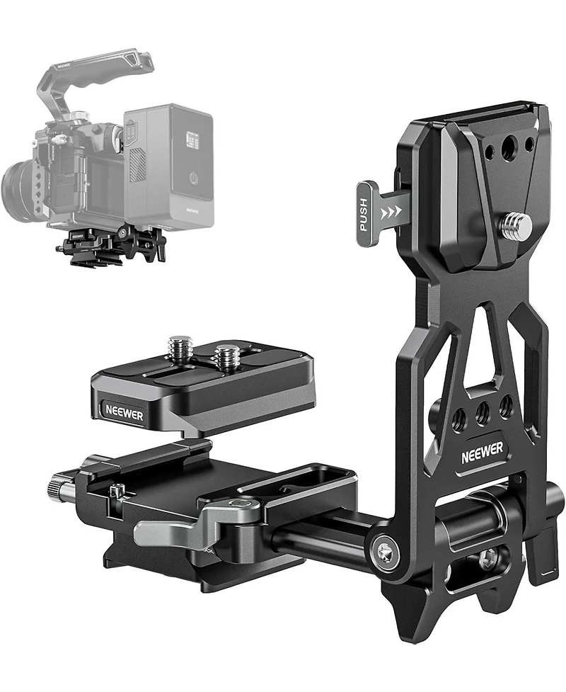 Neewer Foldable V Mount Battery Plate with Arca Type Camera Baseplate for RS4 RS3 Gimbal & Tripod, Lightweight Dslr Camera Video Rig Compatible with S