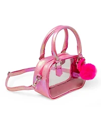 Tiny Treats + Zomi Gems Girls Game Day Glam Clear Crossbody Handbag, Hot Pink