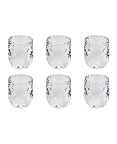 Abode Homewares Talavera Goblet Glasses, Set of 6