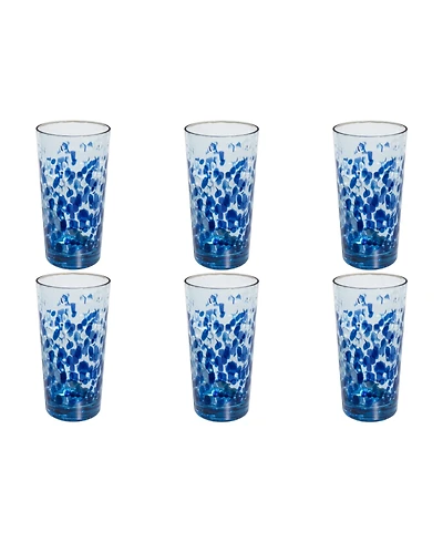 Abode Homewares Talavera Goblet Glasses, Set of 6