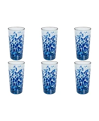Abode Homewares Talavera Goblet Glasses, Set of 6