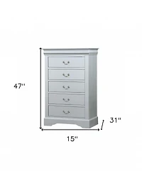 Solid Wood Five-Drawer Lingerie Chest for Bedroom Storage and Organization