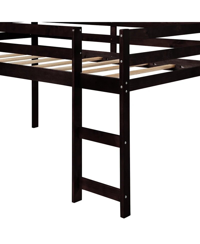 Low Loft Bed with Slide – Fun and Space-Saving Design