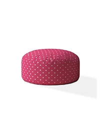 Cotton Round Polka Dots Pouf Cover for Living Room and Bedroom Decor