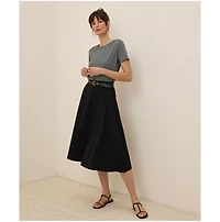Pact Women's Organic Cotton Fit & Flare Midi Skirt