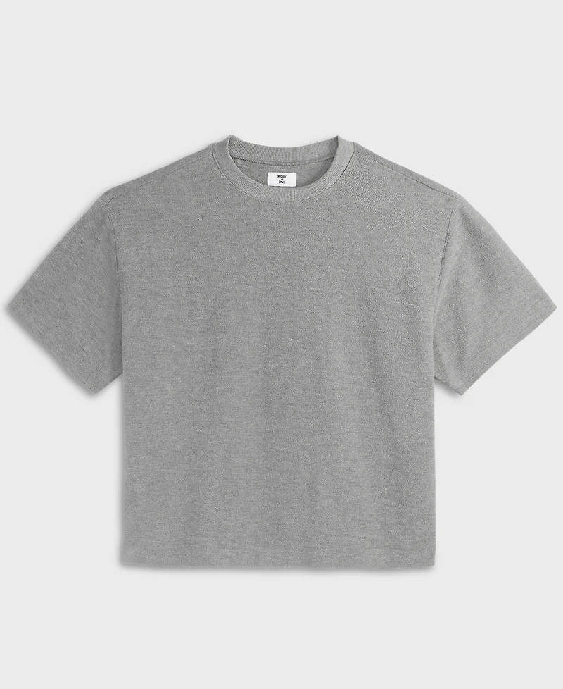 Mode of One Men's Oversized-Fit Textured Sweatshirt, Exclusively at Macy's