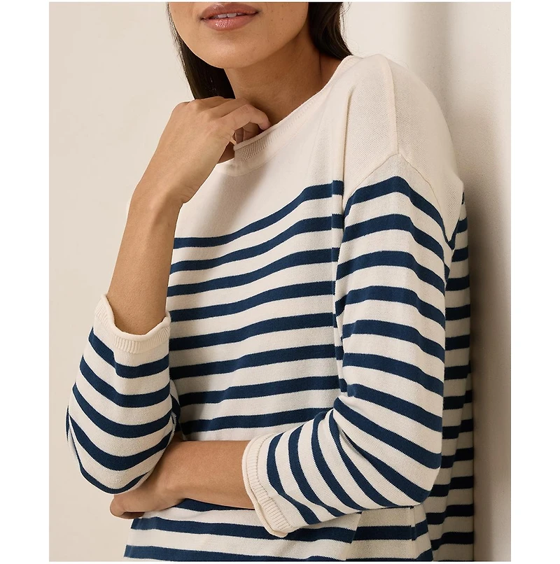 Pact Women's Organic Cotton Classic Fine Knit Wide Neck Sweater