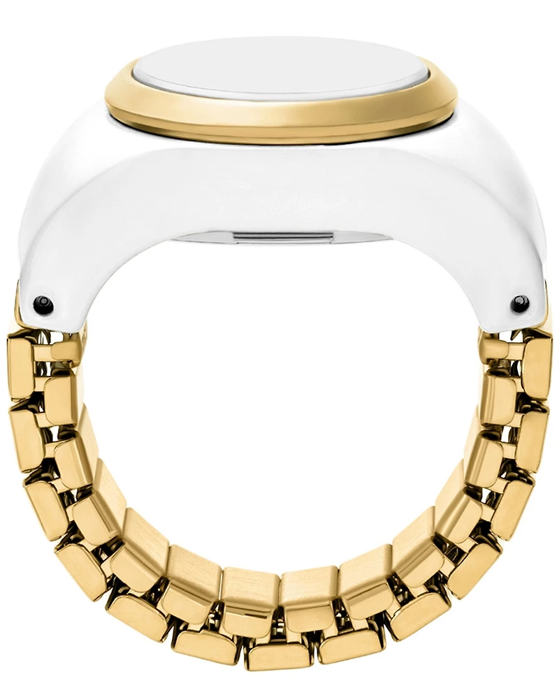 Fossil Women's Two-Hand Gold-Tone Stainless Steel Ring Watch, 15mm