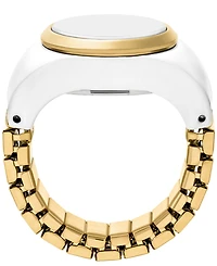Fossil Women's Two-Hand Gold-Tone Stainless Steel Ring Watch, 15mm
