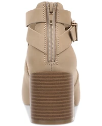 Giani Bernini Women's Gaell Leather Block Heel Peep Toe Shooties, Created for Macy's