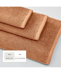 Linery & Co. Cotton Textured 12-Piece Washcloth Set