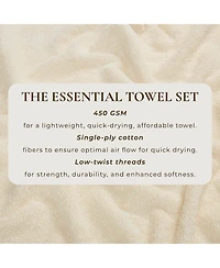 Linery & Co. Quick-Drying Cotton 6-Piece Hand Towel Set