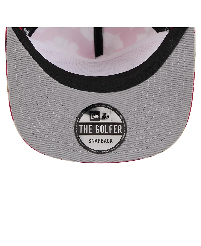 New Era Men's Scarlet San Francisco 49ers Adventure Pattern Golfer Snapback Hat
