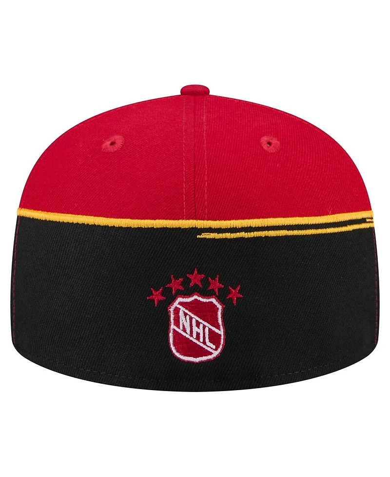New Era Men's Black/Red Chicago Blackhawks Vintage Color Dip 59FIFTY Fitted Hat