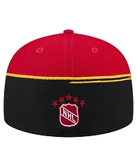 New Era Men's Black/Red Chicago Blackhawks Vintage Color Dip 59FIFTY Fitted Hat