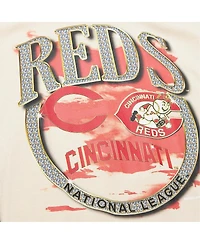 Mitchell & Ness Men's Cream Cincinnati Reds Cooperstown Collection crown Jewels T-Shirt