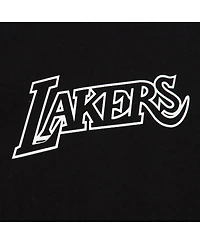 Mitchell & Ness Men's Black Los Angeles Lakers Hardwood Classics Contrast 2K Graphic T-Shirt
