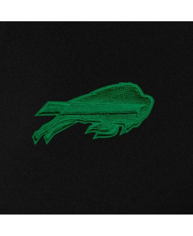 Antigua Women's Black Buffalo Bills St. Patrick's Day Intent Quarter-Zip Pullover Sweatshirt