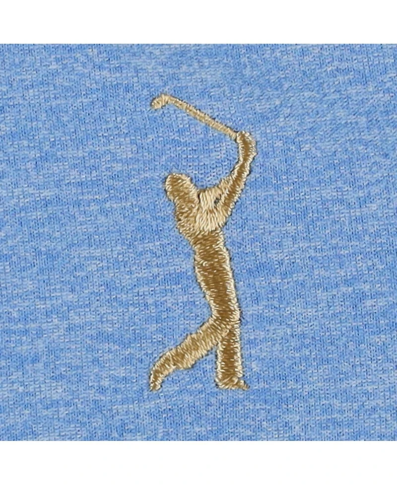Peter Millar Women's Light Blue The Players Melange Raglan Perth Quarter-Zip Top