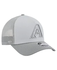 New Era Men's Gray Arizona Diamondbacks Color Pack A-Frame 9FORTY Trucker Adjustable Hat
