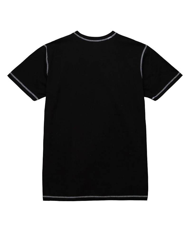 Mitchell & Ness Men's Black Los Angeles Lakers Hardwood Classics Contrast 2K Graphic T-Shirt