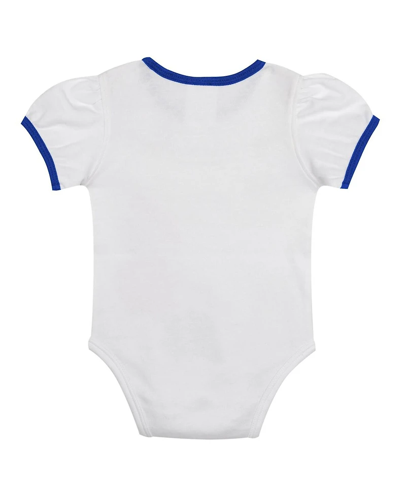 Outerstuff Newborn 3-Piece White/Royal Philadelphia Phillies Sweet Catcher Bodysuit, Headband and Skirt Set