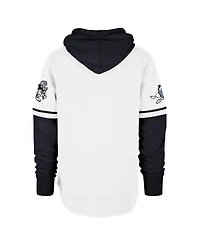 '47 Brand Men's White/Black Dallas Cowboys Throwback Shortstop Pullover Hoodie